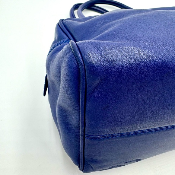 Auth Loewe Super Soft Blue Nappa Leather Mini Anagram Shoulder Bag Preloved - Picture 5 of 14